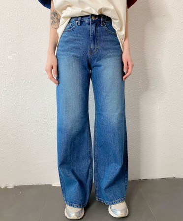 Washed Flare Jeans #250314